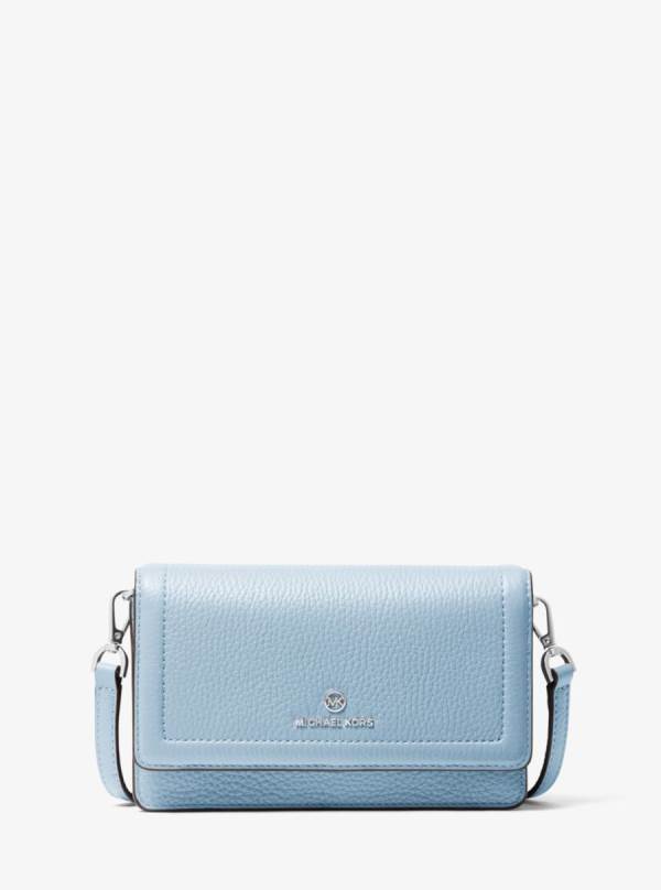 Damske Spojková Taška Michael Kors Jet Set Small Pebbled Leather Smartphone Convertible Námornícka Modrá - Kabelky Michael Kors Akcia | VOXNM-6235